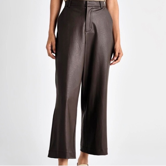 Splendid - vegan leather wide keg pants- size 2 
NWT - Picture 3 of 7